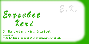 erzsebet keri business card