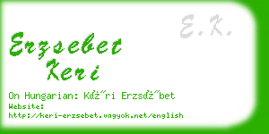 erzsebet keri business card